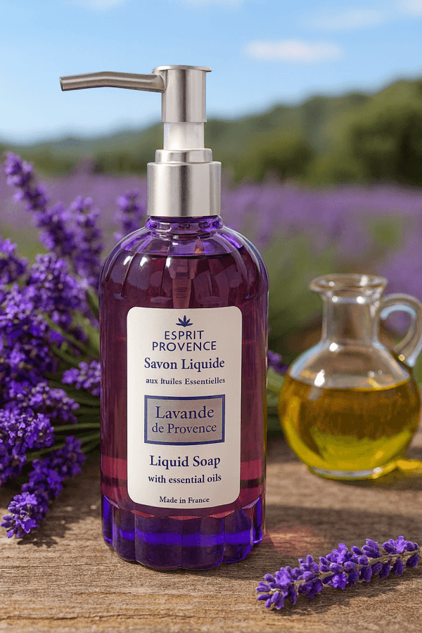 50340 Flytende lavendel håndsåpe i glassflaske