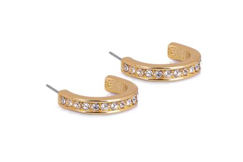 Hovedbilde 60180 &Oslash;redobber, gullfarget ring blanke stener